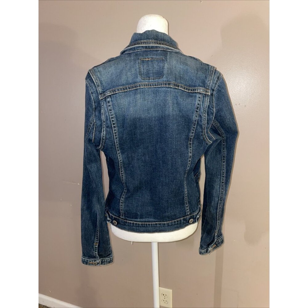 Levis Trucker Jean Jacket Blue Denim Jean Medium Wash Pockets Sz Junior Large - Picture 5 of 7